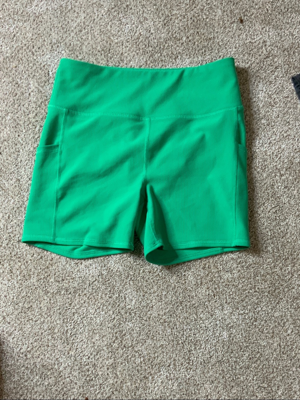 Women’s Green Athletic High-Waist Shorts
